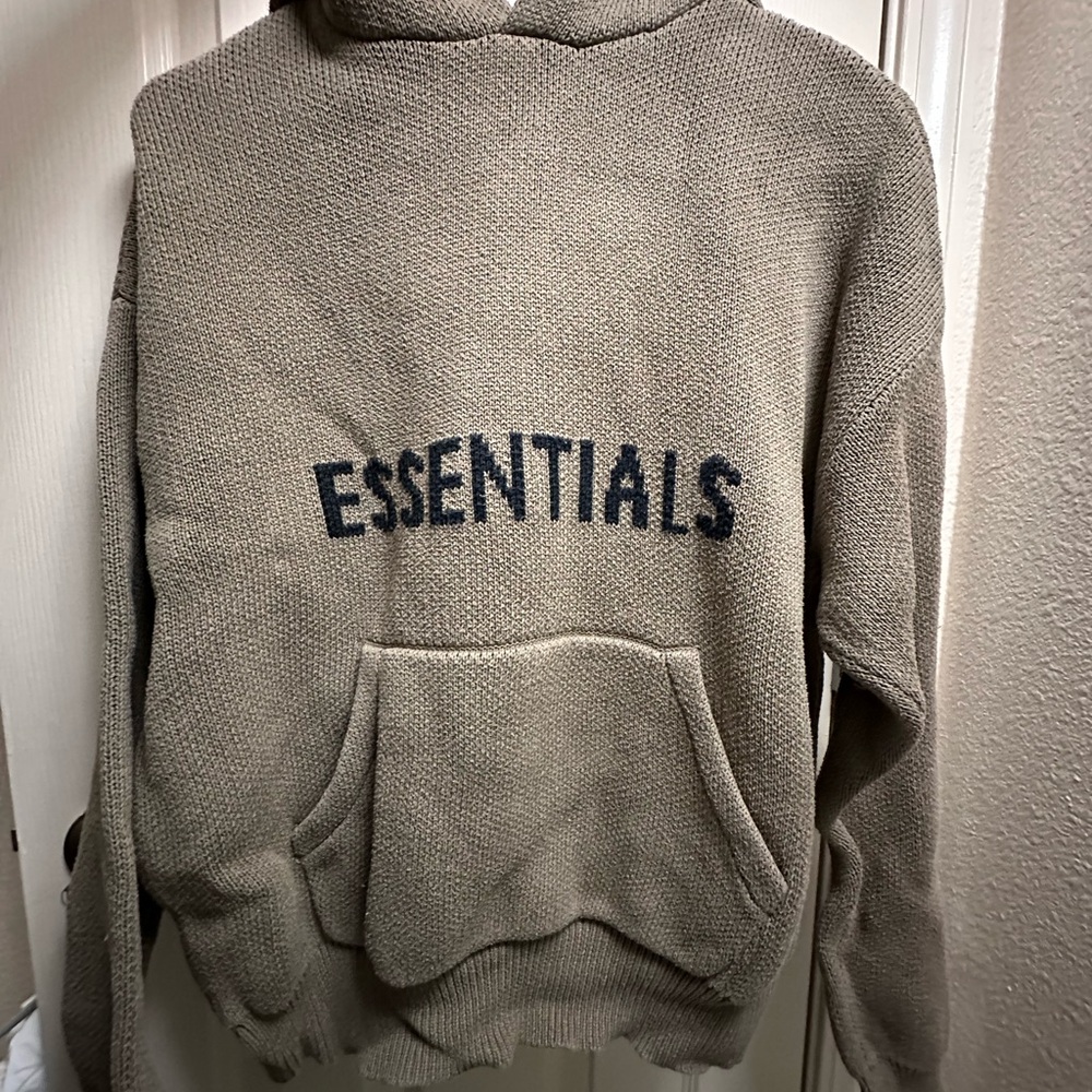 Essentials Tan Sweater Relaxed Fit Pullover